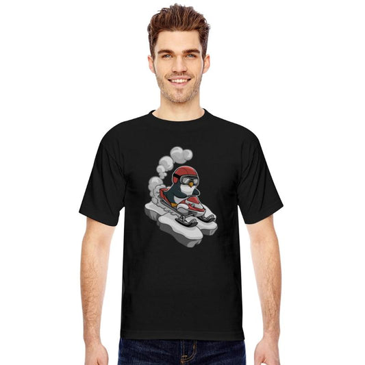 Penguin Riding Snowmobile With Goggles