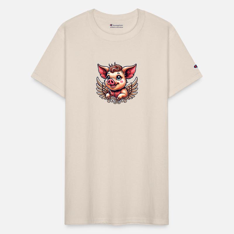 Pig angel wings halo ornaments