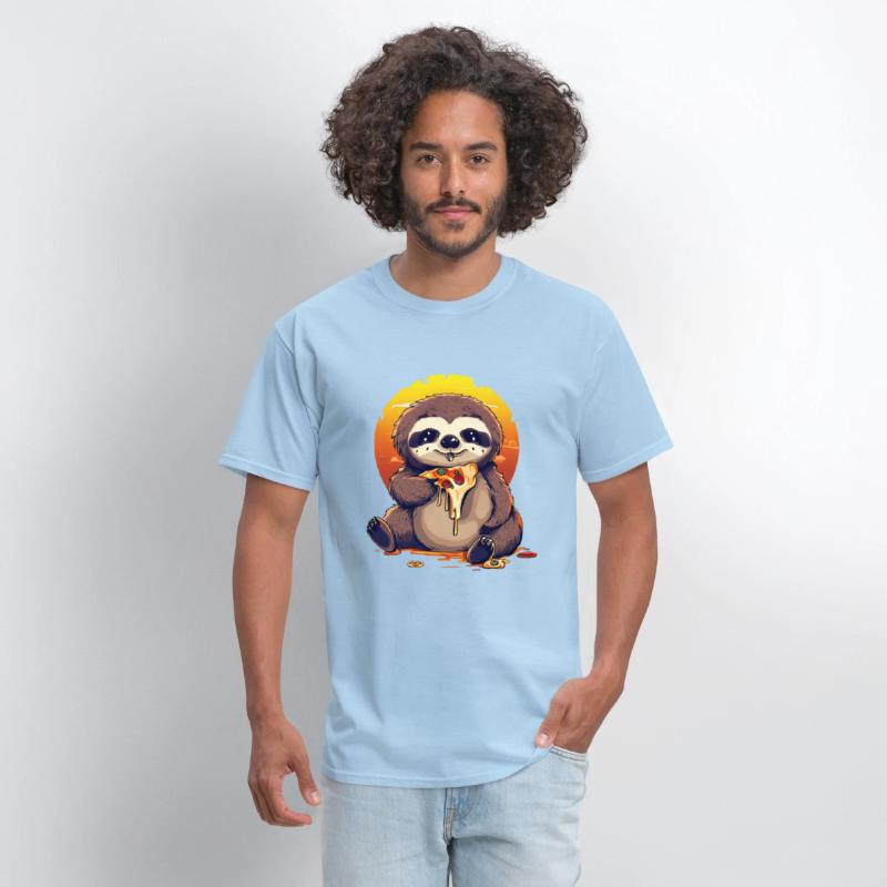 Pizza sloth at sunset