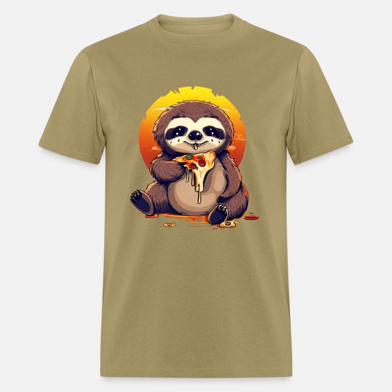 Pizza sloth at sunset