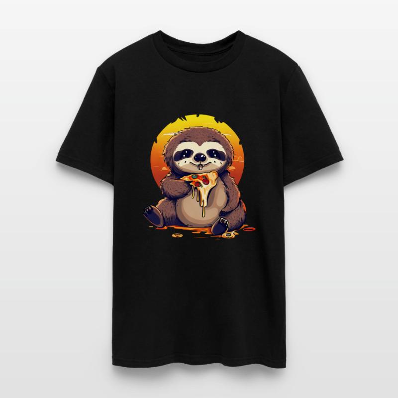 Pizza sloth at sunset