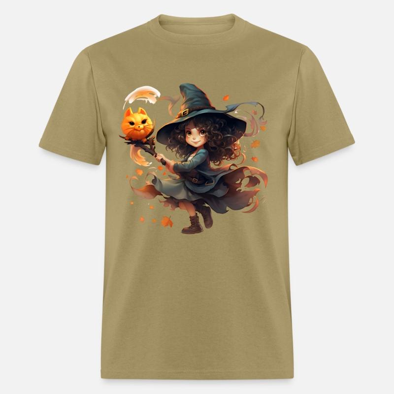 Playful Mischievous Young Witch Halloween