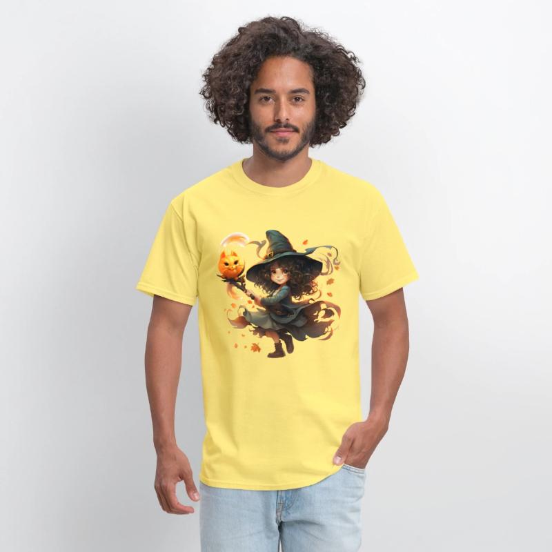 Playful Mischievous Young Witch Halloween