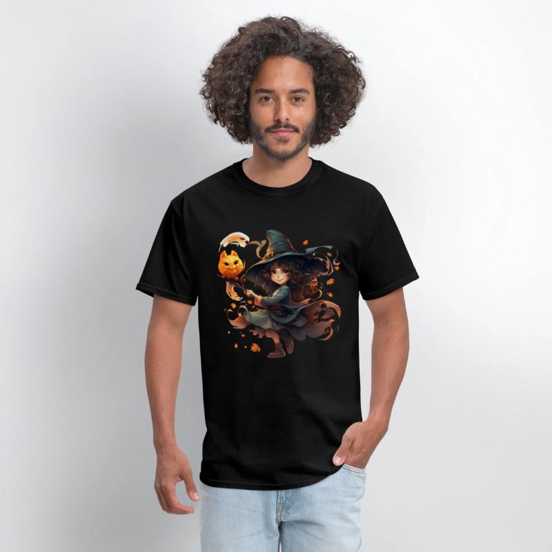 Playful Mischievous Young Witch Halloween