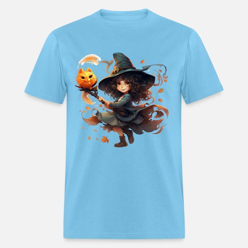 Playful Mischievous Young Witch Halloween
