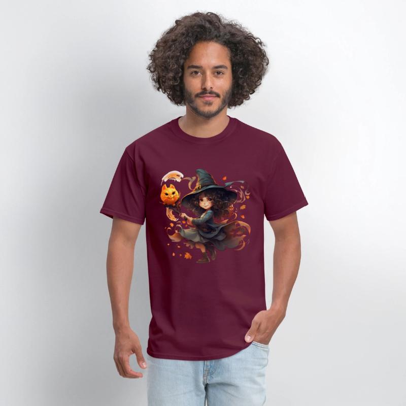 Playful Mischievous Young Witch Halloween