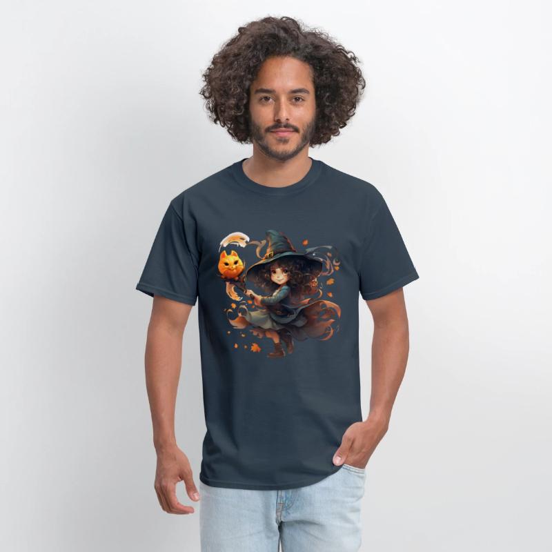 Playful Mischievous Young Witch Halloween