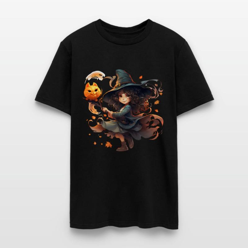 Playful Mischievous Young Witch Halloween