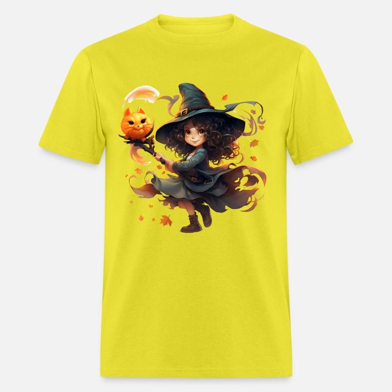 Playful Mischievous Young Witch Halloween