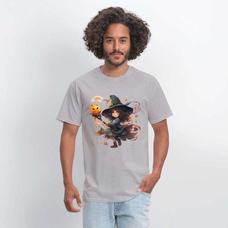 Playful Mischievous Young Witch Halloween