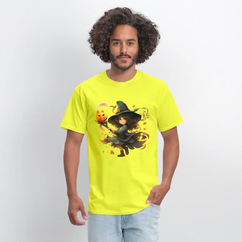 Playful Mischievous Young Witch Halloween