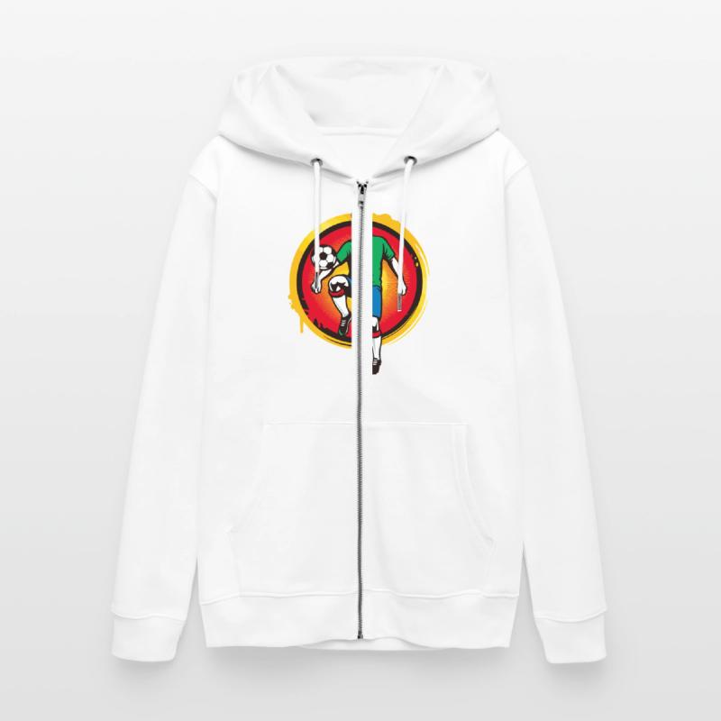 Powerful Soccer Player – Retro Sports Graphic