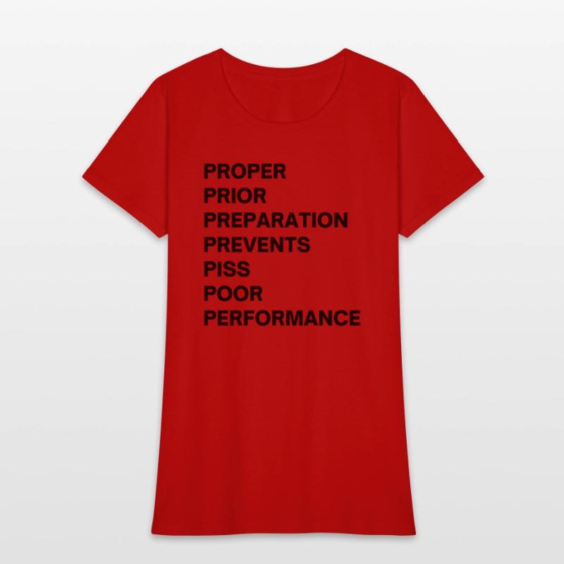 PROPER PRIOR PREPARATION PREVENTS PISS POOR PERF