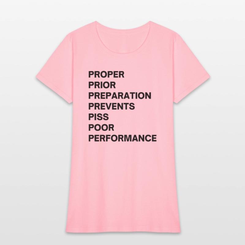 PROPER PRIOR PREPARATION PREVENTS PISS POOR PERF