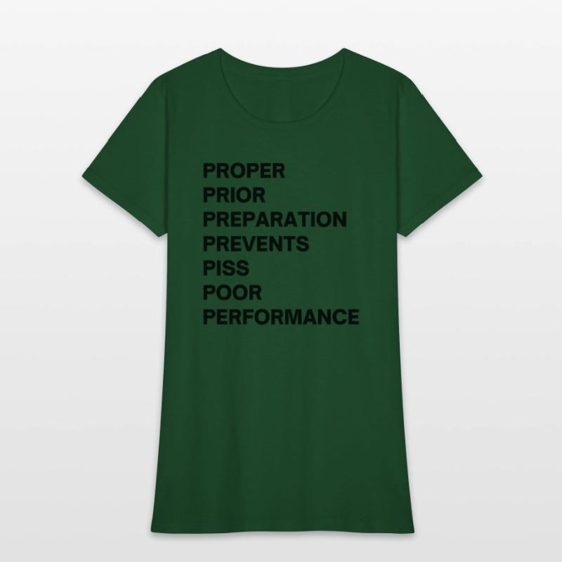 PROPER PRIOR PREPARATION PREVENTS PISS POOR PERF