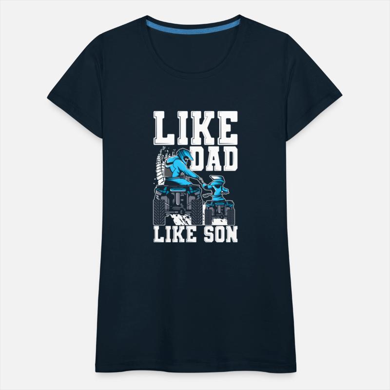 Quad Bike Like Dad Like Son Four Wheeler Atv Fathe