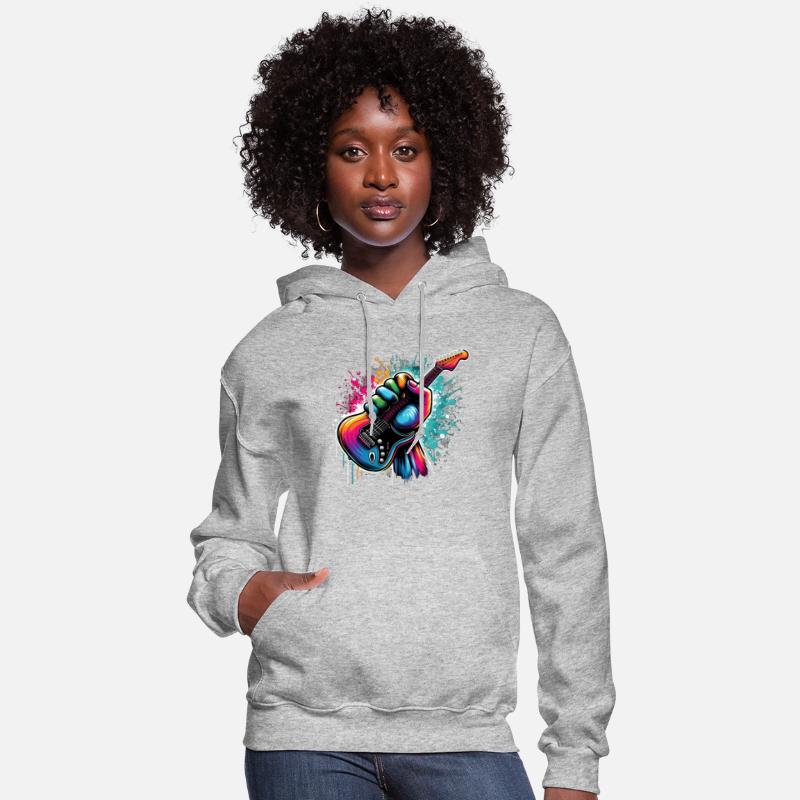 Rainbow Rock Explosion – Vibrant Guitar Fist