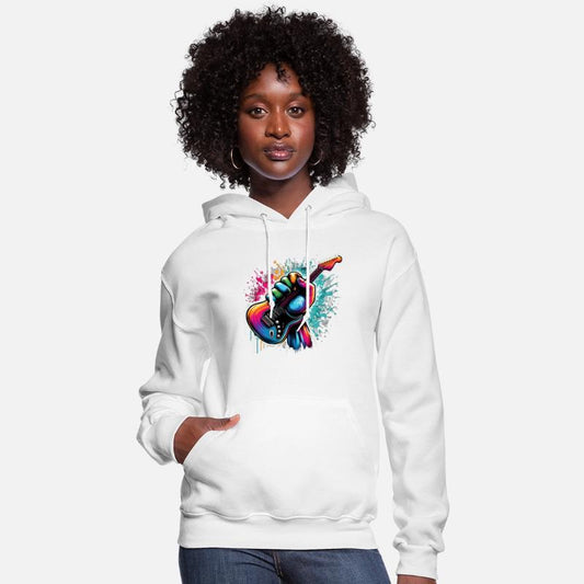 Rainbow Rock Explosion – Vibrant Guitar Fist