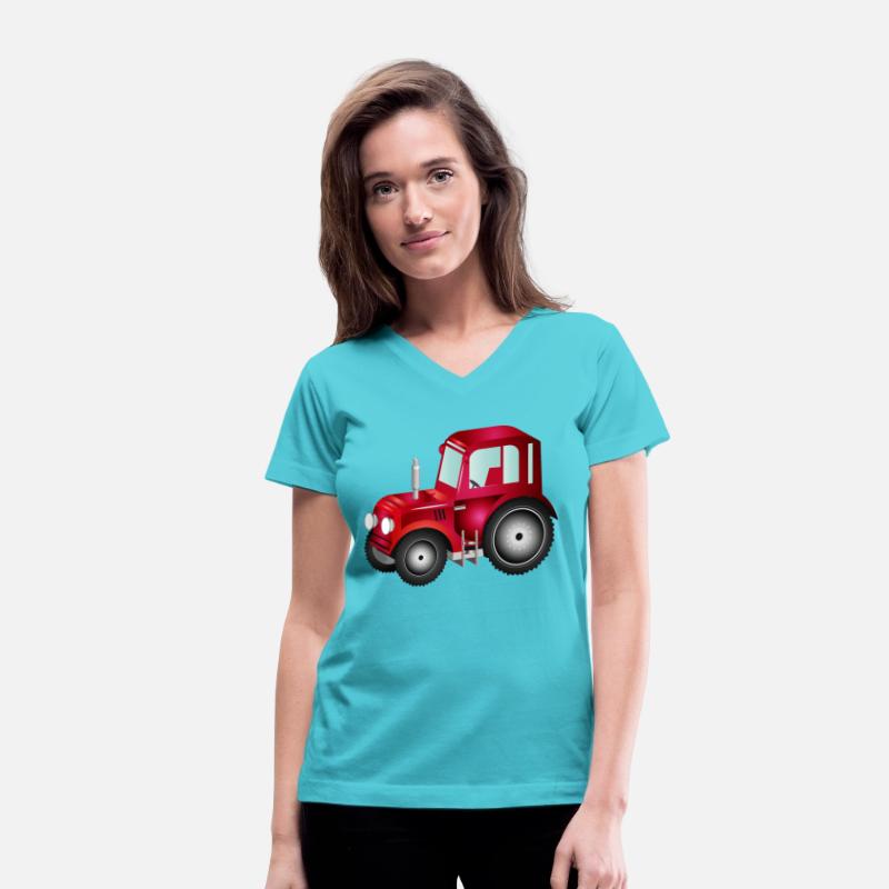 red 3D tractor for tractor and farm fans