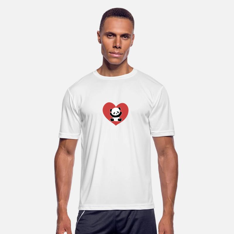 red heart panda love symbol