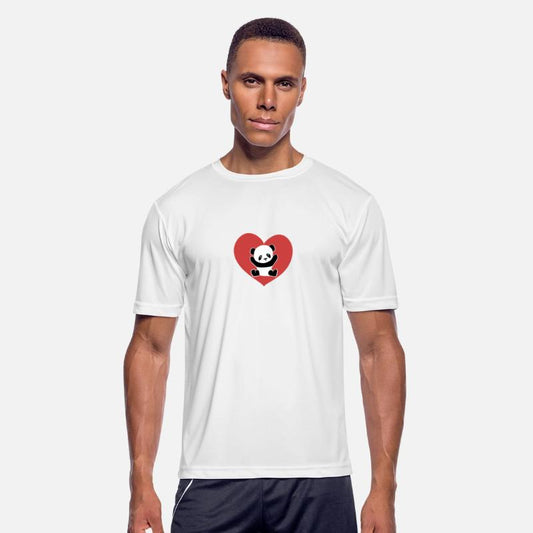 red heart panda love symbol