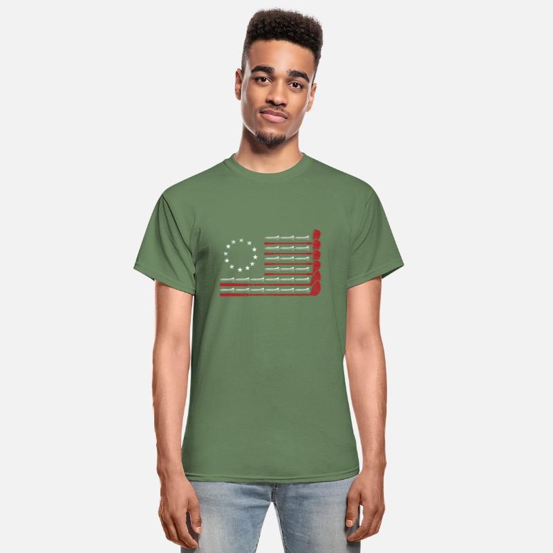 Retro American Flag Golf Golfer Golf Club Golfing