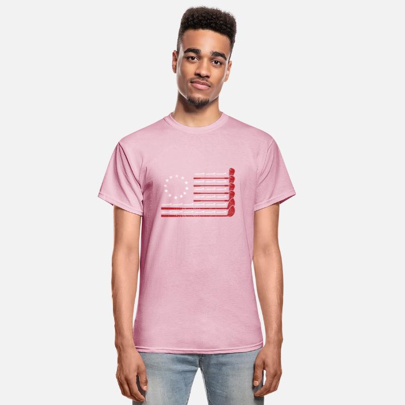 Retro American Flag Golf Golfer Golf Club Golfing