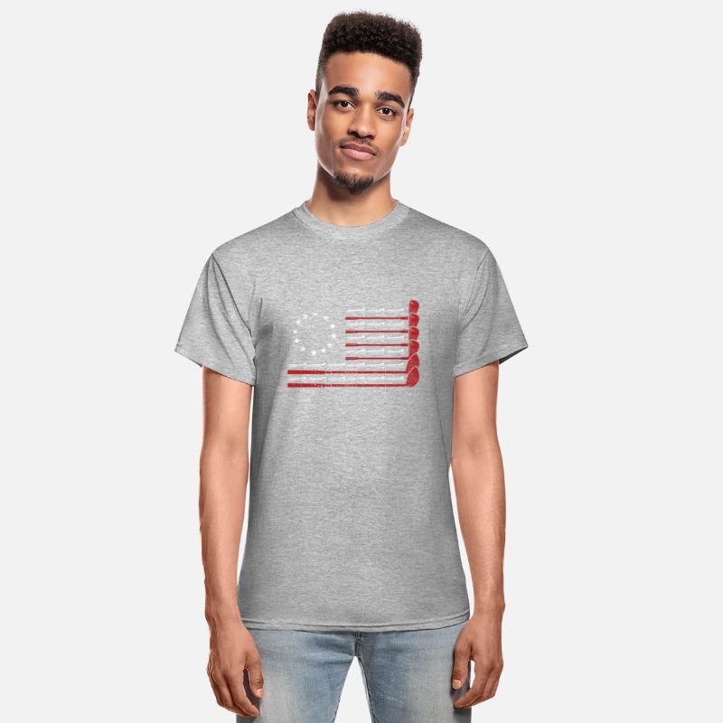 Retro American Flag Golf Golfer Golf Club Golfing