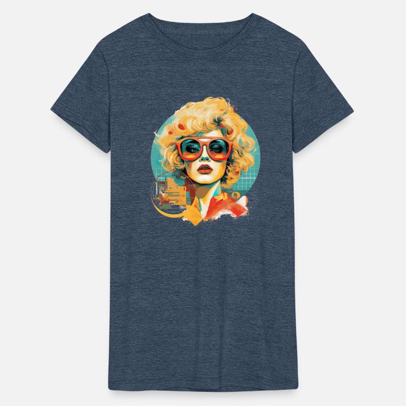 Retro Beauty: Blonde Curls and Stylish Shades