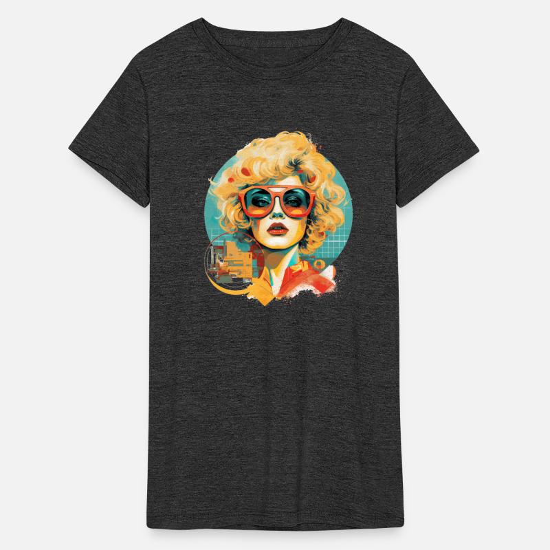 Retro Beauty: Blonde Curls and Stylish Shades