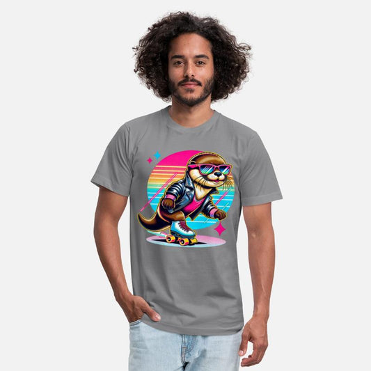 Retro Cool Otter Roller Skater Vibes