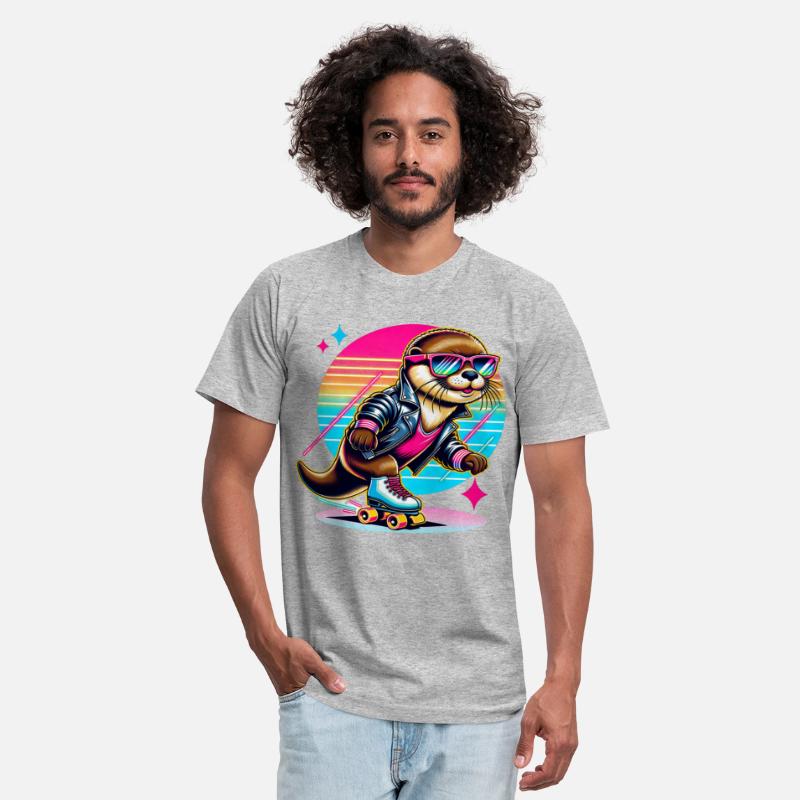 Retro Cool Otter Roller Skater Vibes