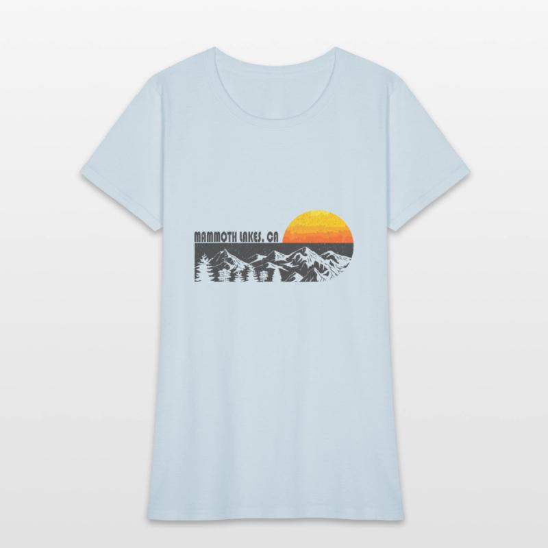 Retro Mammoth Lakes California Mountain Sunset