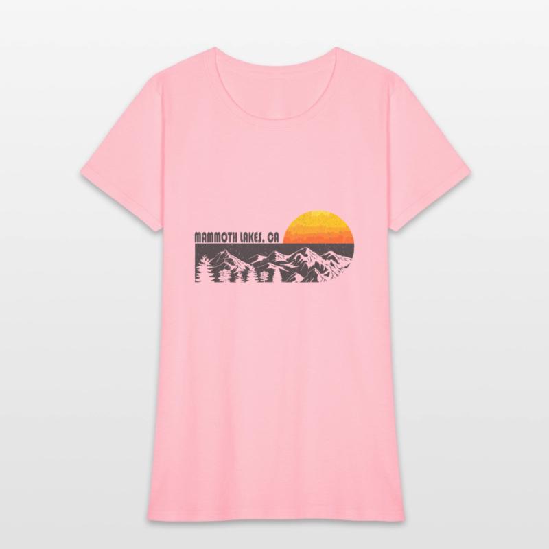 Retro Mammoth Lakes California Mountain Sunset