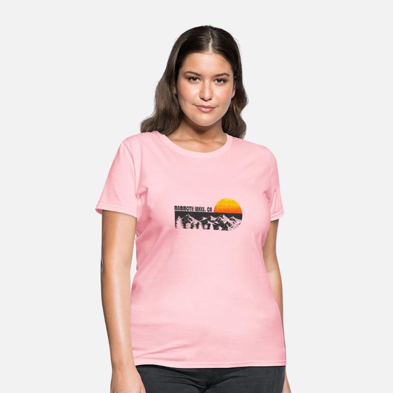 Retro Mammoth Lakes California Mountain Sunset