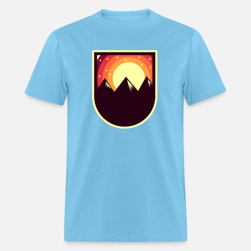 retro mountain views