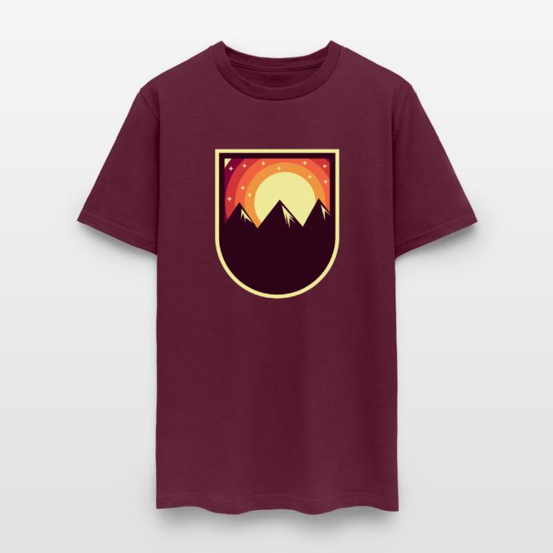 retro mountain views