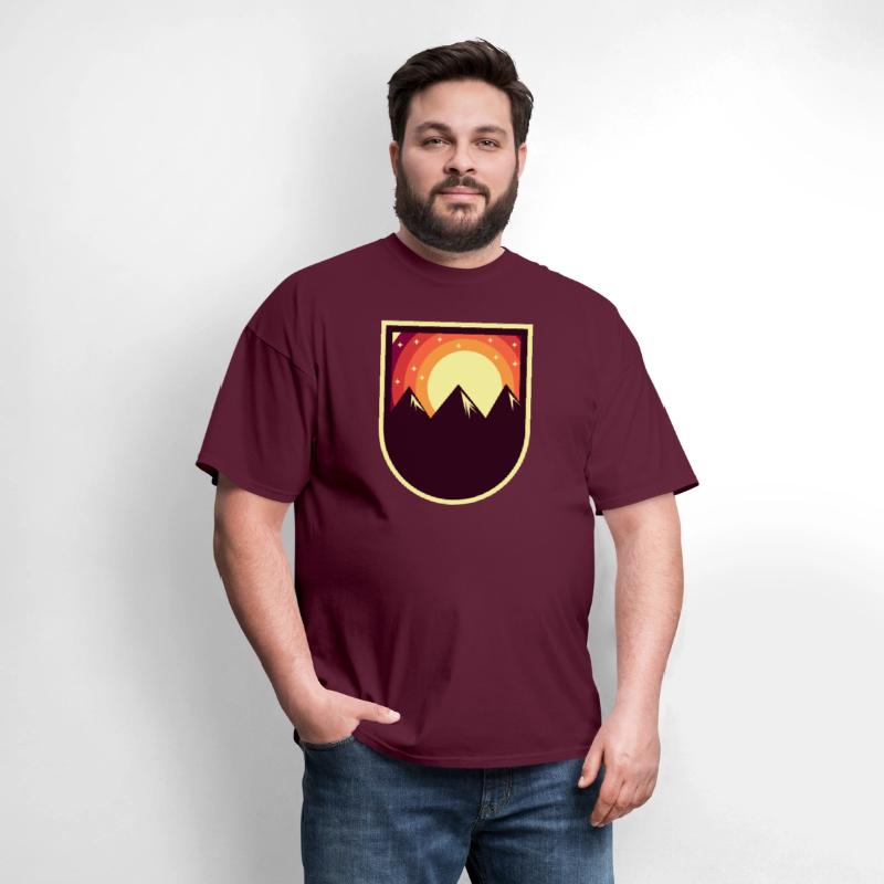 retro mountain views