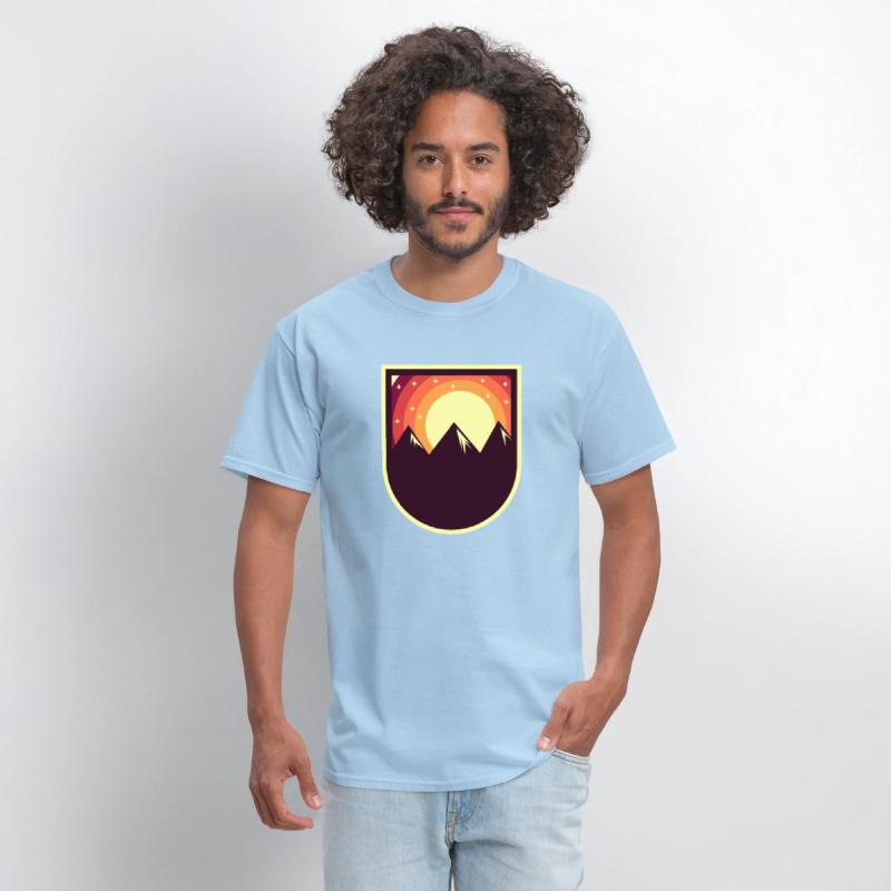 retro mountain views