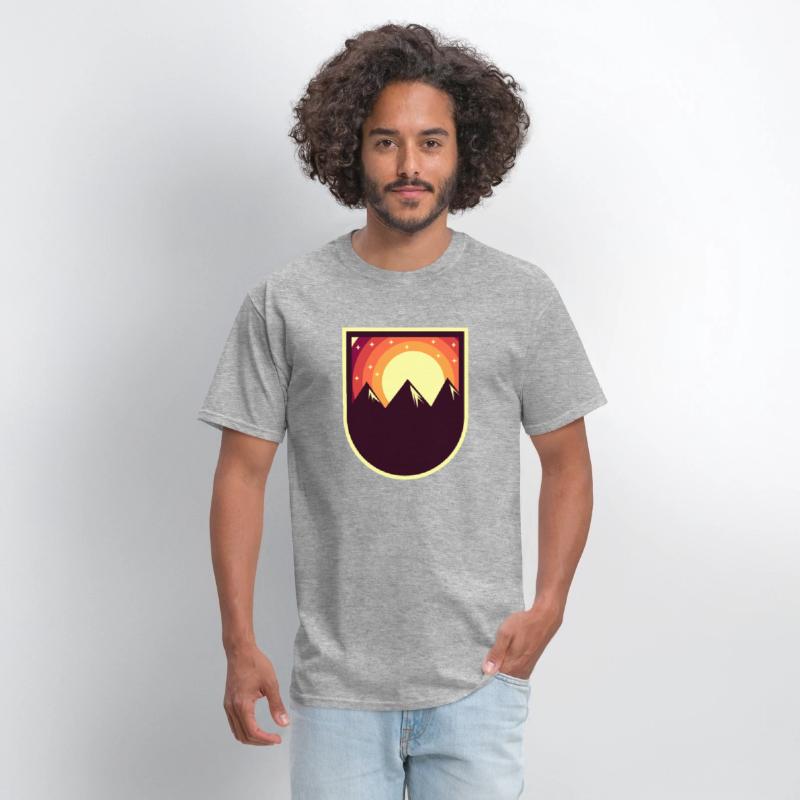 retro mountain views