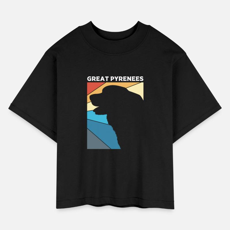 Retro Vintage Great Pyrenees Dog Silhouette