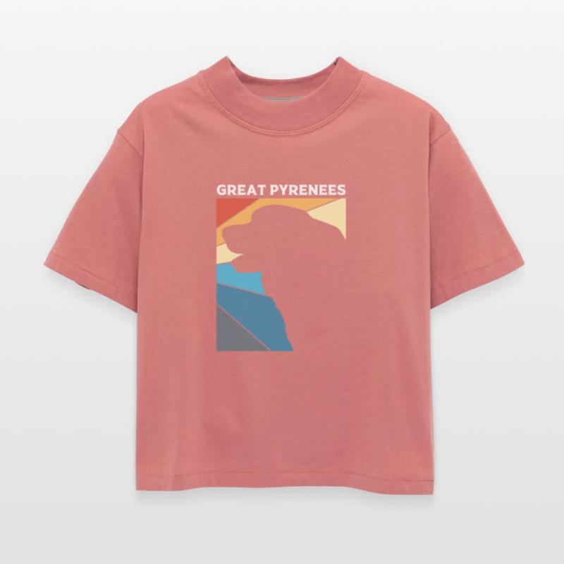 Retro Vintage Great Pyrenees Dog Silhouette