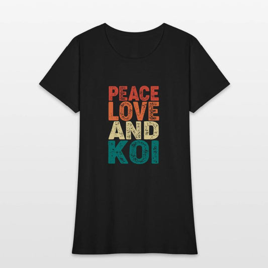 Retro Vintage Koi Fish Peace Love And Koi