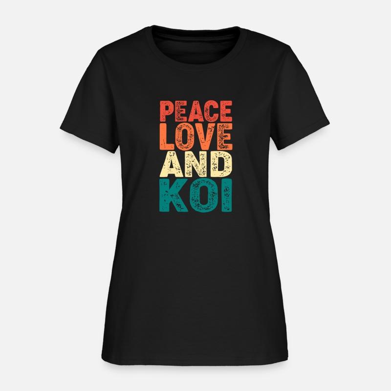 Retro Vintage Koi Fish Peace Love And Koi