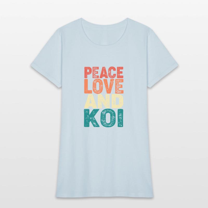 Retro Vintage Koi Fish Peace Love And Koi