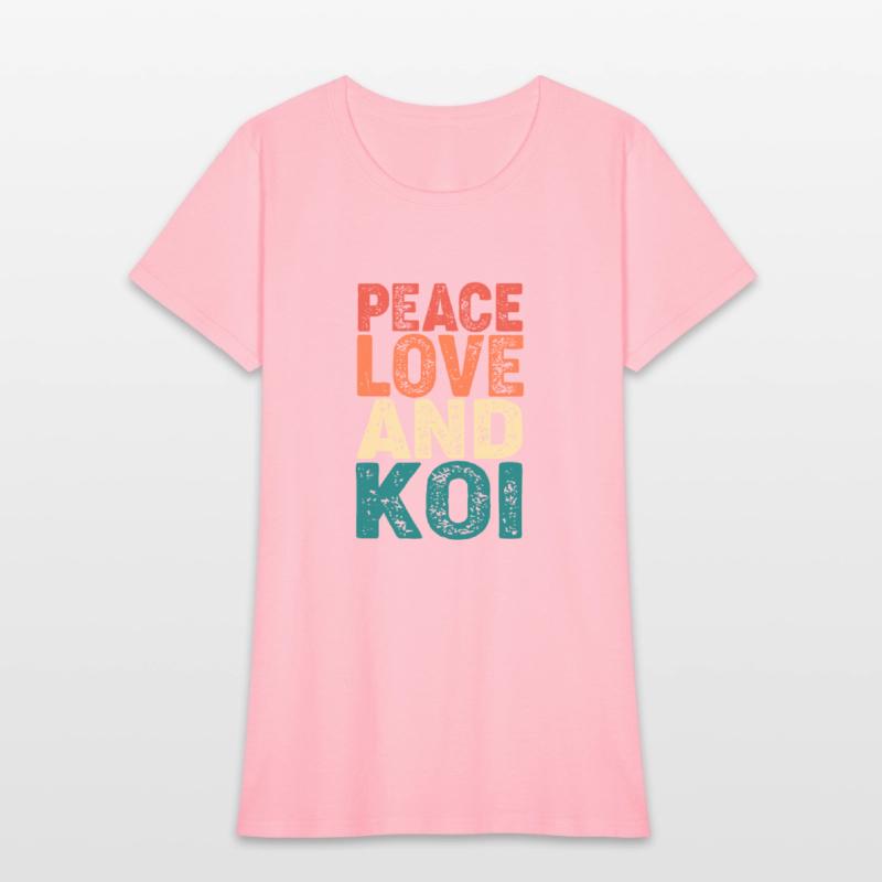 Retro Vintage Koi Fish Peace Love And Koi