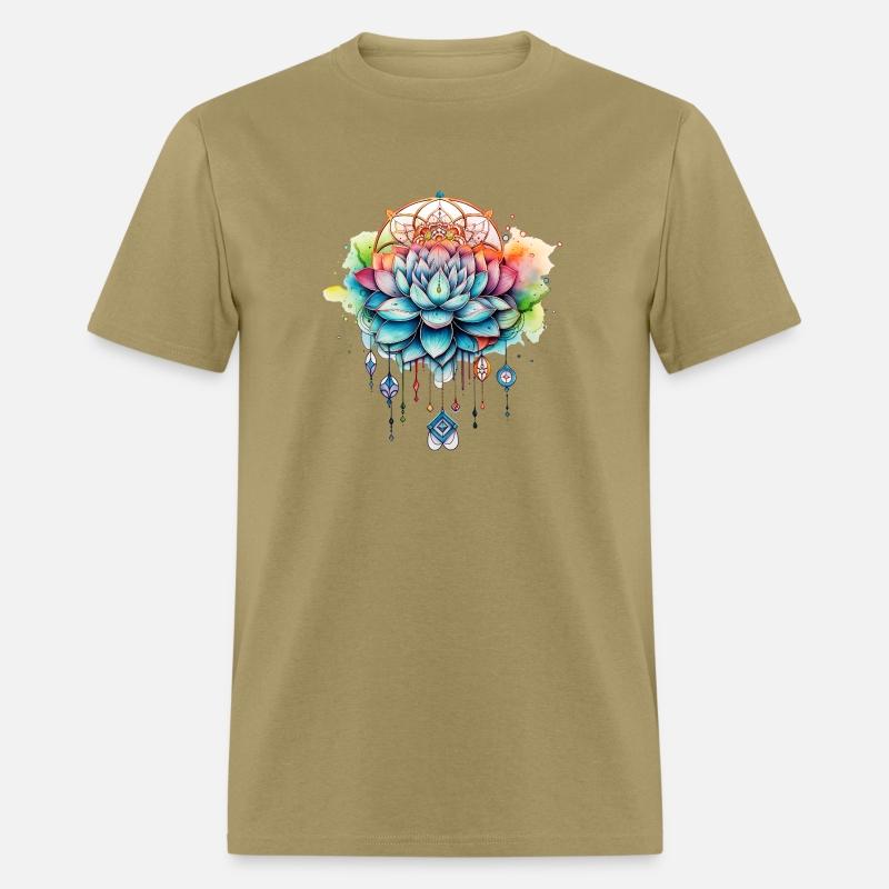 Retro Zen Lotus Flower Rainbow Rock