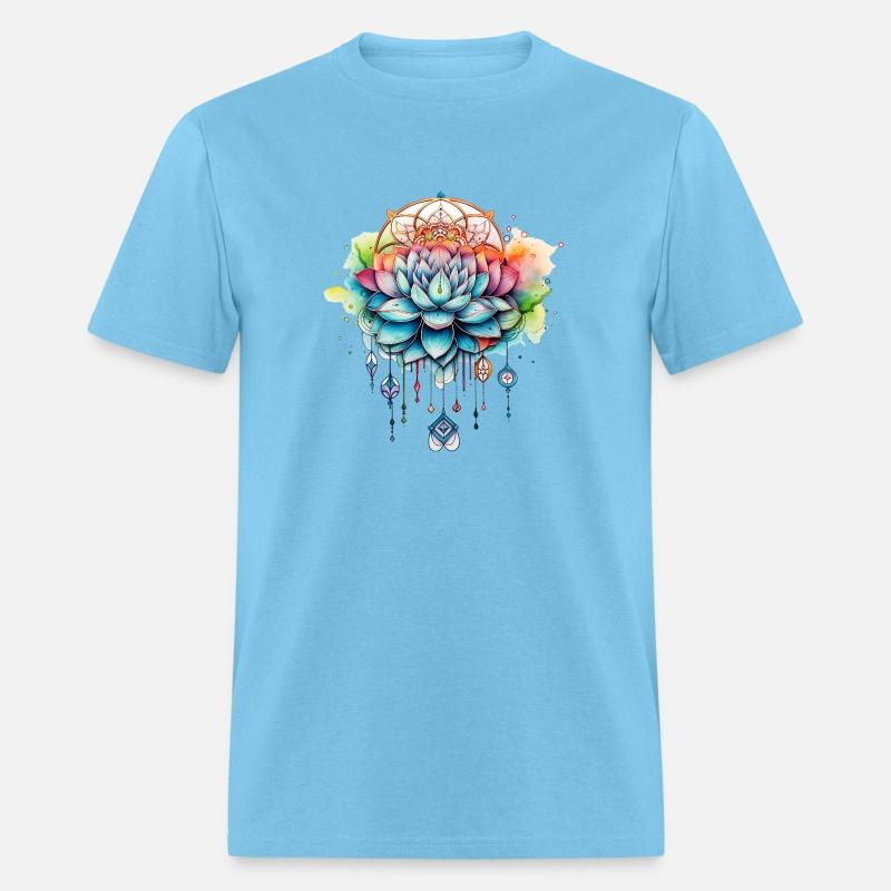 Retro Zen Lotus Flower Rainbow Rock