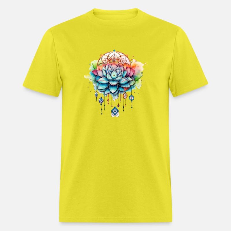 Retro Zen Lotus Flower Rainbow Rock