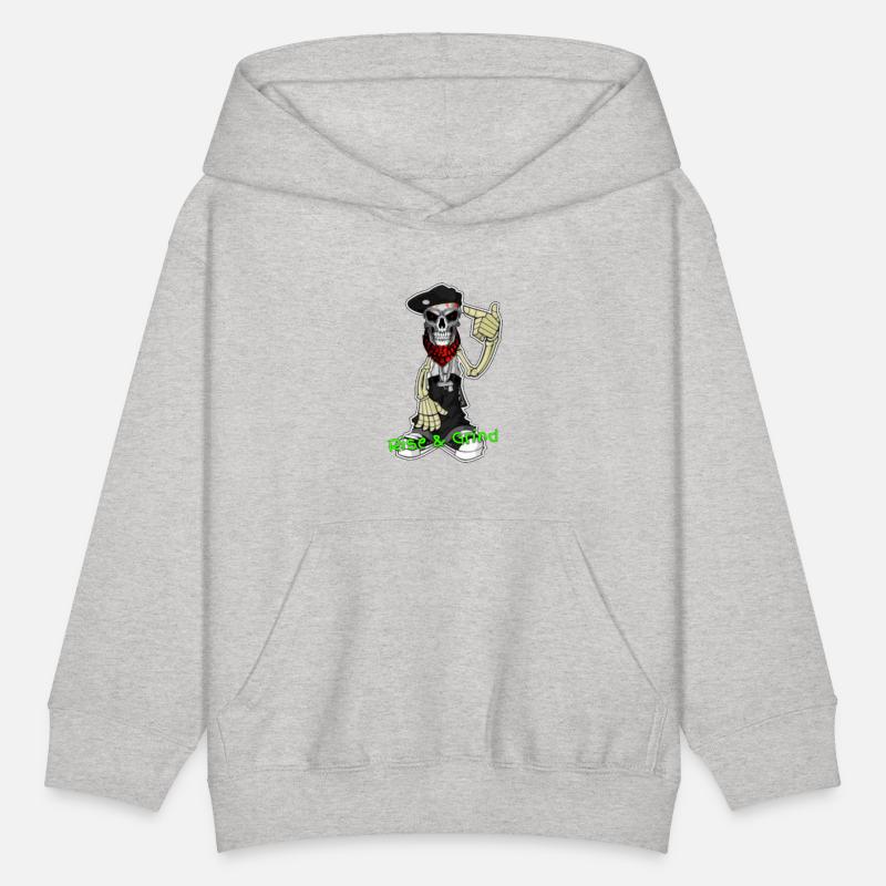 RISE AND GRIND SKELETON MAN LOGO DESIGNED BY CON